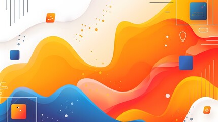 Poster - Abstract Colorful Wavy Background Design