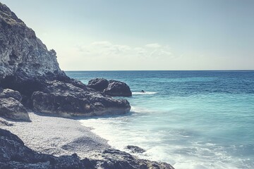 Sticker - Rocky Coastline with Turquoise Waters