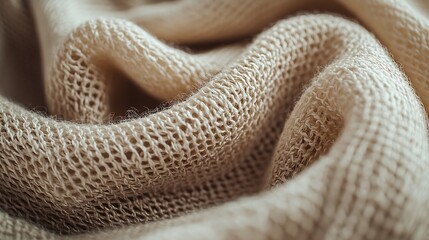 Poster - Beige Textile Background Texture Pattern : Generative AI