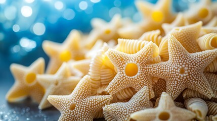 Poster - Star Shaped Pasta Texture : Generative AI