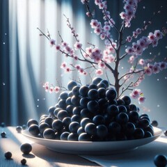 Wall Mural - still life with grapes