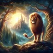 © Владимир Стеблев - Fantasy digital art of a lion