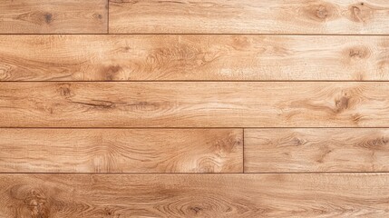 Wall Mural - Medium brown wooden planks with a worn texture viewed from above, ideal for use as a design element in various surfaces like walls, floors, and tables.