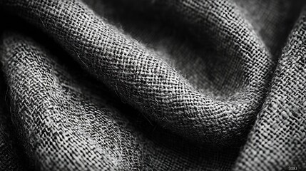 Poster - Rough Gray Fabric Texture : Generative AI