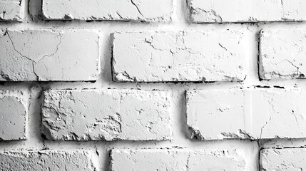 Poster - White Brickwall Texture : Generative AI