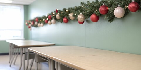 Poster - Festively Decorated Christmas Tree Adorned with Colorful Ornaments, Creating a Warm and Joyful Holiday Atmosphere