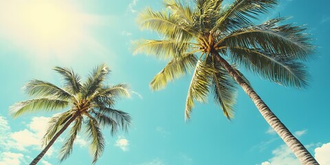 Palm Trees Against a Blue Sky