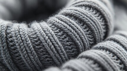Aufkleber - Woolen Grey Fabric Texture : Generative AI