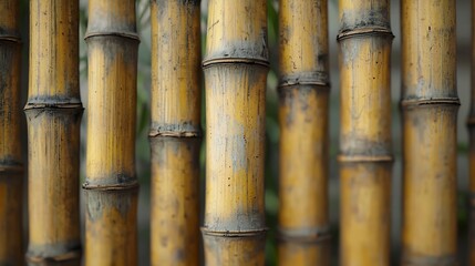 Poster - Light Wood Background Bleached Bamboo Texture : Generative AI