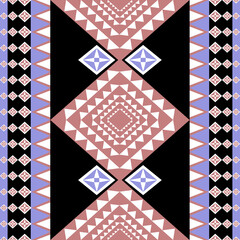 Sticker - Geometric ethnic patterns. Design for Saree, Patola, Sari, Dupatta, Vyshyvanka, rushnyk, dupatta, Clothing, fabric, batik, Knitwear, Embroidery, Ikkat, Pixel pattern. Traditional Design.