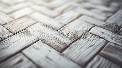 Poster - White Parquet Texture Background Pattern : Generative AI