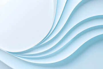 Wall Mural - Abstract blue paper background with curved lines.