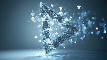 Poster - Abstract Vector Play Button : Generative AI