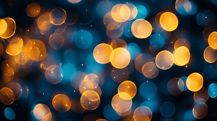 Poster - Night Bokeh Abstract Background : Generative AI