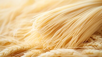 Poster - Capellini Spaghetti Texture Background : Generative AI