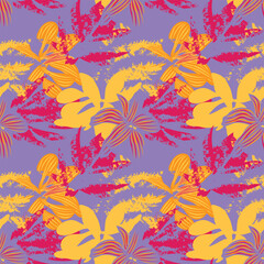 Poster - Colourful Abstract Floral Seamless Pattern Design