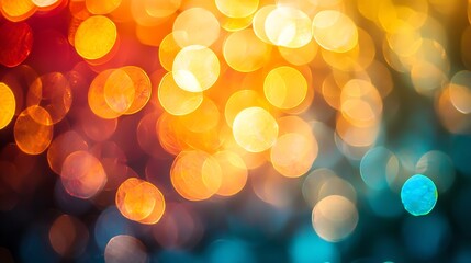 Poster - Abstract Colorful Bokeh Background : Generative AI