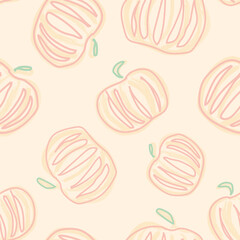 Canvas Print - Pumpkin Seamless Pattern Design