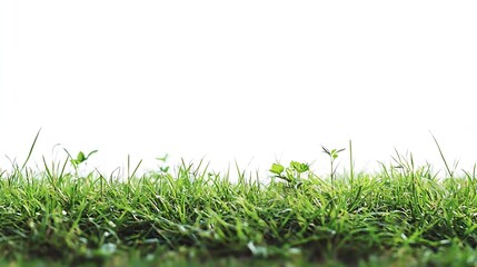 Fototapete - Green Grass isolated on White Background : Generative AI