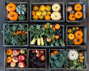 Canvas Print - Seasonal Produce Arrangement