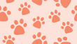 © rupa - Cute paw pattern background vector design