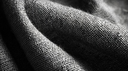 Aufkleber - Rough Gray Fabric Texture Background : Generative AI