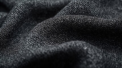 Poster - Black Fabric Texture Pattern Background : Generative AI