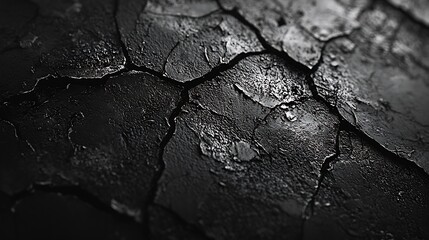 Poster - Black Grunge Dusty and Scratchy Surface Texture : Generative AI