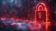 © Azis Stock - Closed Padlock on digital background, cyber security