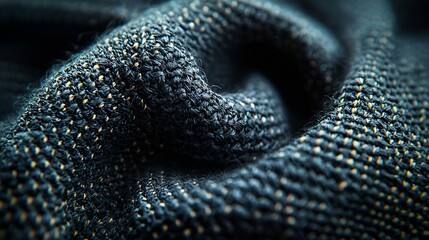 Poster - Rough Gray Fabric Texture : Generative AI