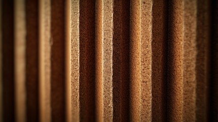 Aufkleber - Corrugated Cardboard Texture Pattern : Generative AI
