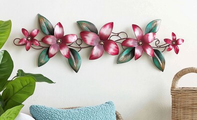 Canvas Print - Metal Flower Wall Decor.