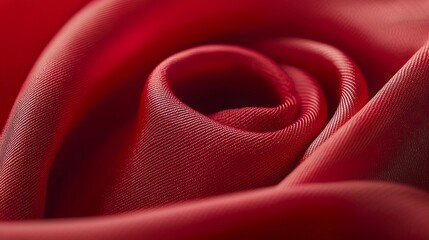 Poster - red folded fabric background saint valentines day texture : generative ai
