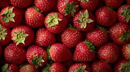 Poster - Musk Strawberries Background : Generative AI