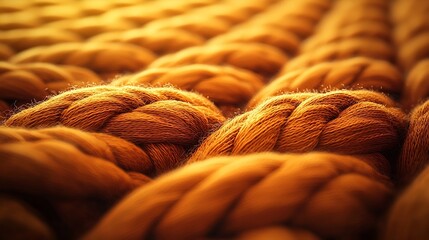 Aufkleber - Woolen Crocheted Fabric Texture : Generative AI