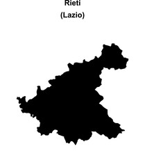 Rieti province outline map