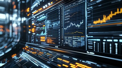 Commodity trading reflects the dynamic shifts in market values through vibrant visuals of graphs, charts, and financial metrics displayed on contemporary digital interfaces.