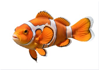 Clownfish on white background