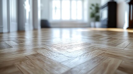 Poster - White Parquet Texture Background Pattern : Generative AI