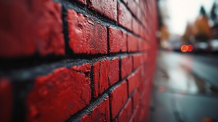 Poster - Red Brick Wall : Generative AI