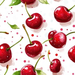 Wall Mural - Cherry Seamless Pattern.