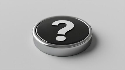 Poster - Vector Question Button : Generative AI
