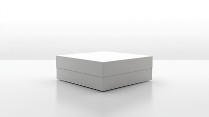 Aufkleber - White Cardboard Box isolated on White Background : Generative AI