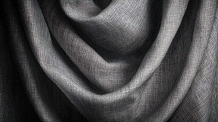 Poster - Gray Fabric Texture Background Pattern : Generative AI