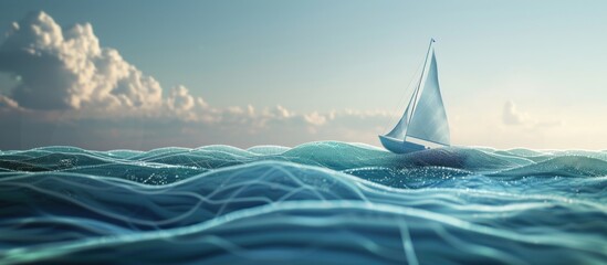 Wall Mural - Sailboat on the Ocean