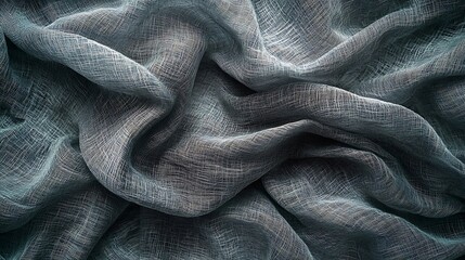 Poster - Rough Gray Fabric Texture Background : Generative AI