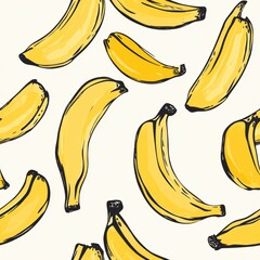 Sticker - Banana Pattern.