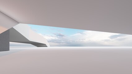 Poster - Abstract architecture background building geometric shape 3d render