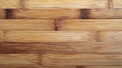 Poster - Light Bamboo Cutting Board Background Pale Wood Texture : Generative AI