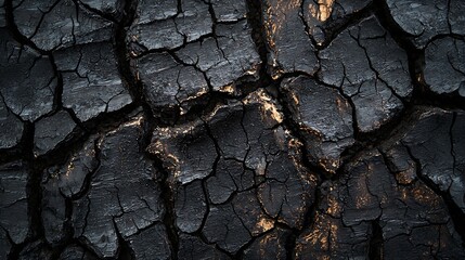 Poster - Abstract Old Black Surface Texture : Generative AI